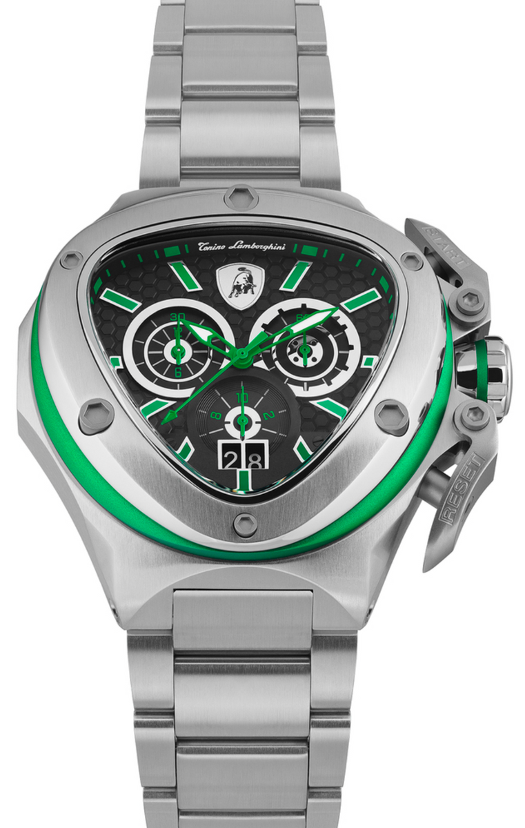 Tonino Lamborghini Spyder SS Chronograph Date Steel Green 