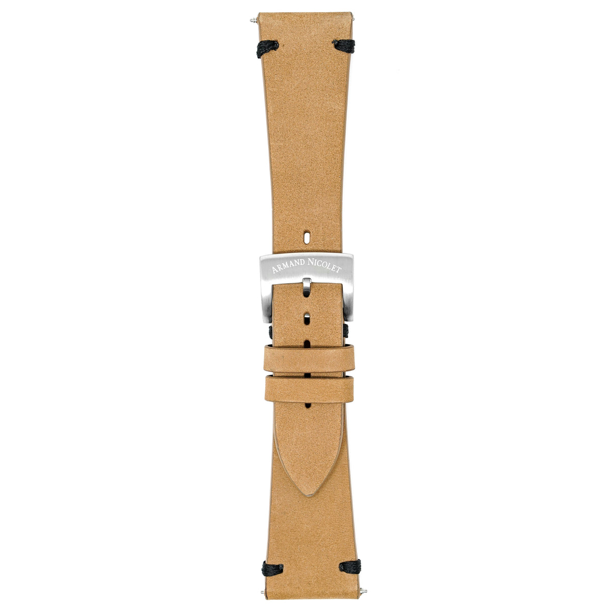 Armand Nicolet Watch Brown Leather Strap Watches Crystals