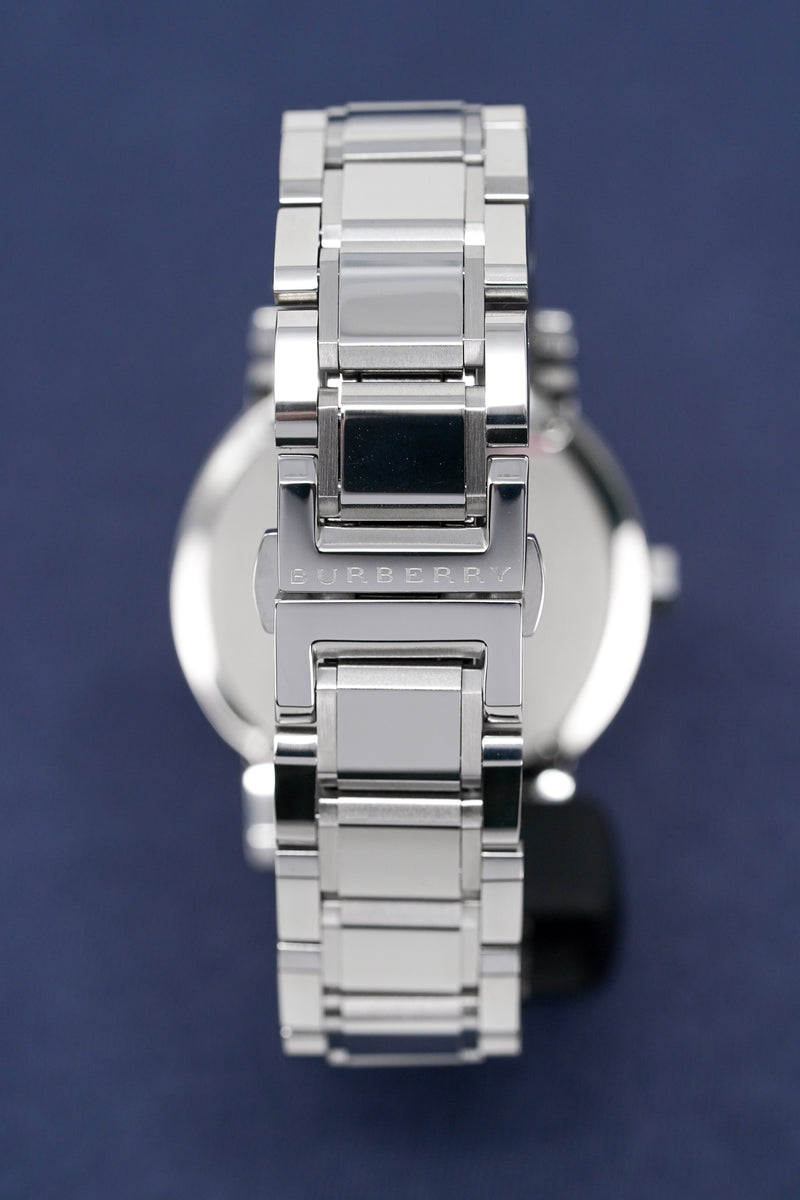 Burberry small check stamped store bracelet watch