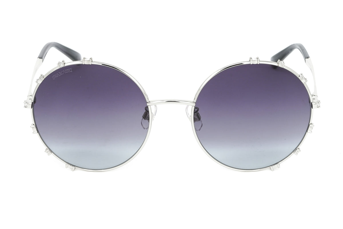 Round sunglasses hotsell silver frame