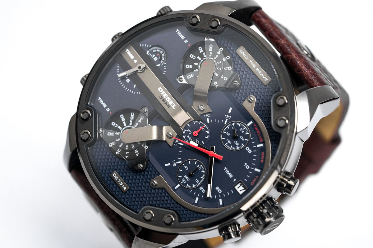 Diesel Men's Chronograph Watch Mr Daddy 2.0 Blue – Watches & Crystals