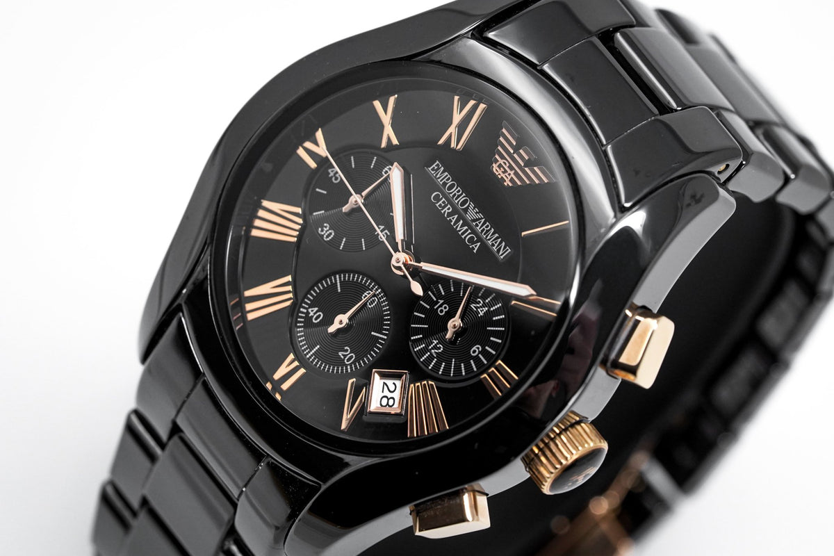 Emporio armani men's ceramic outlet watch