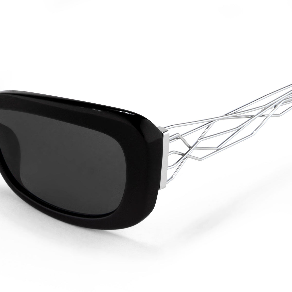 Prabal Gurung Sunglasses Rectangle Black and Grey