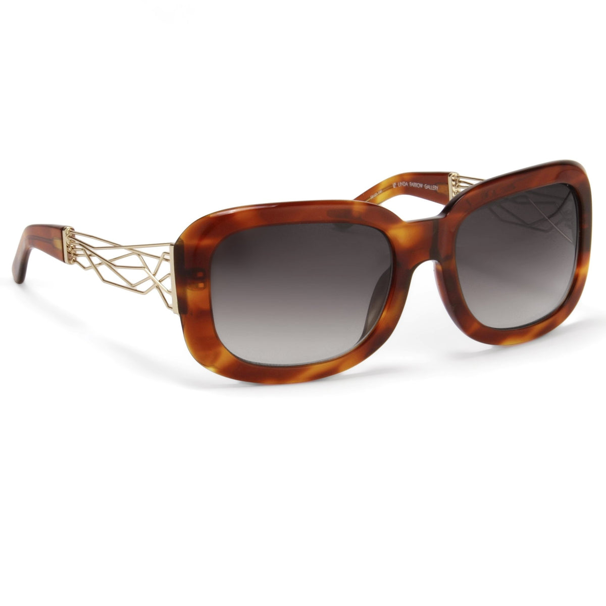 Prabal Gurung Sunglasses Rectangle Tortoise Shell Acetate and Grey