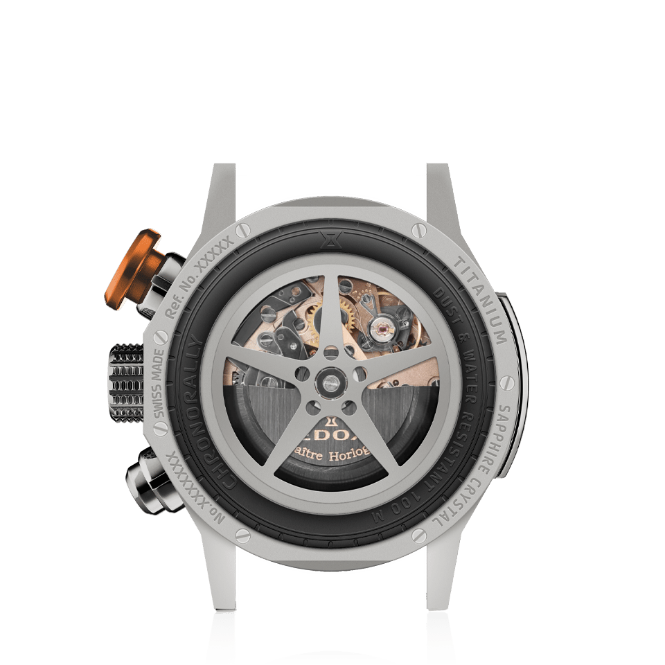 Edox Chronorally Automatic Men's Orange Watch 01129-TGNOCO-GNO