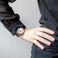 Thumbnail for Mondaine Ladies Watch Classic White Brown