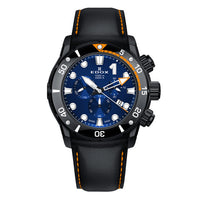 Thumbnail for Edox 10242-TINNO-BUIN Men's CO-1 Chronograph Black PVD Titanium Watch