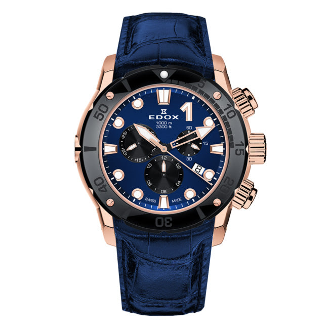 Edox Men's Watch CO-1 Chronograph Blue 10242-TINR-BUIRN – Watches 