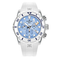 Thumbnail for Edox CO-1 Chronograph Men's White Blue Watch 10242-TINB-BUICDNO