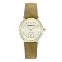 Thumbnail for Herbelin Inspiration Ladies Suede Gold Watch 10647P17SU