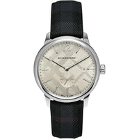 Thumbnail for Burberry BU10008 Men's Check Stamped Black White Watch