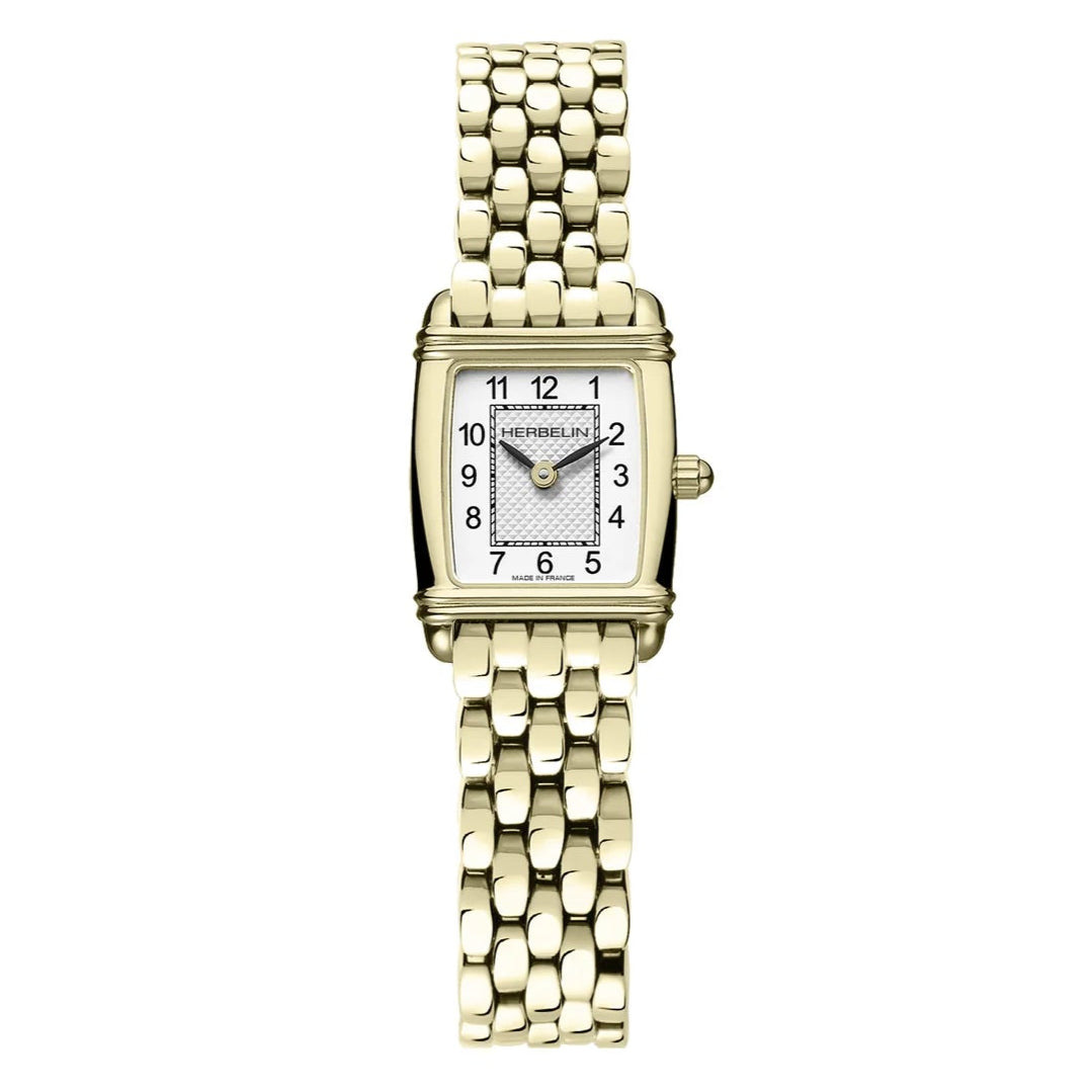 Herbelin Ladies Art Deco Tonneau Gold Watch