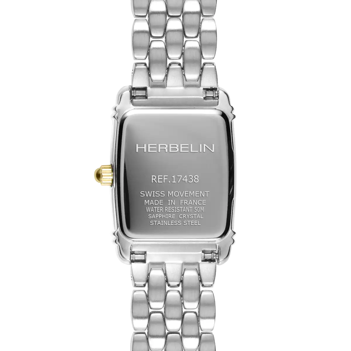 Herbelin Art Deco Ladies Two-Tone Rectangle Watch