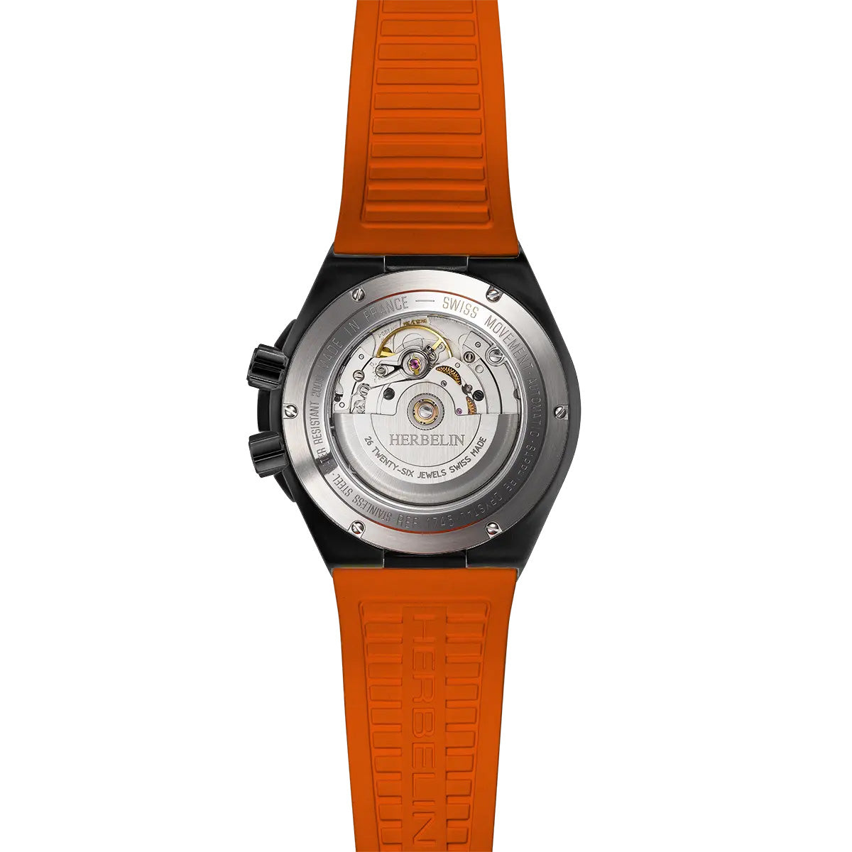 Herbelin Cap Camarat Diver Automatic Men's Orange Watch 1745N14CMD