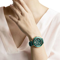 Thumbnail for Swarovski Octea Lux Chrono Ladies Green Rose Gold Watch 5452498