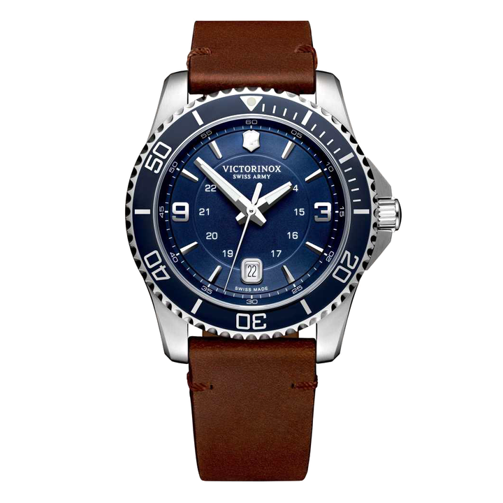 Swiss army leather on sale watch