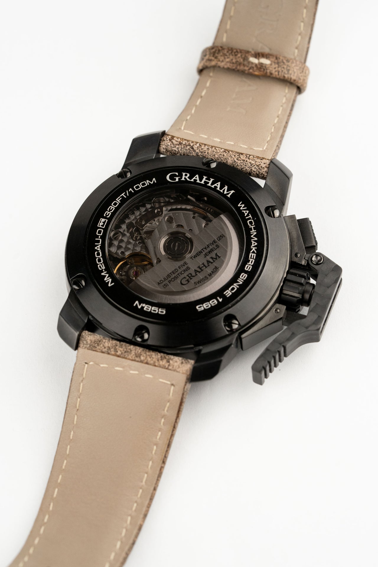 Graham Men's Black Chronofighter Oversize Watch 2CCAU.B09A.L43N