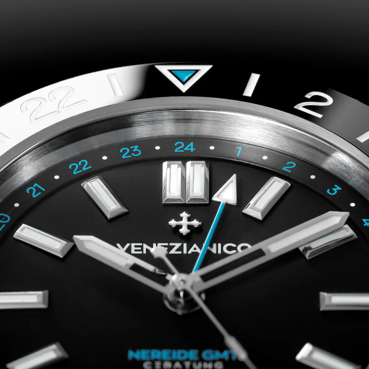 Venezianico Nereide GMT Ceratung Men's Black  Watch