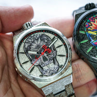 Thumbnail for Bomberg Bolt-68 Neo Tattooed  Cancun Skull Limited Edition Silver Watch