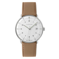 Thumbnail for Junghans Max Bill Quarz Men's White Brown Watch