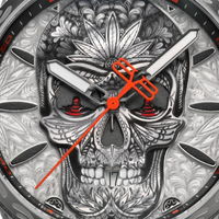 Thumbnail for Bomberg Bolt-68 Neo Tattooed  Cancun Skull Limited Edition Silver Watch