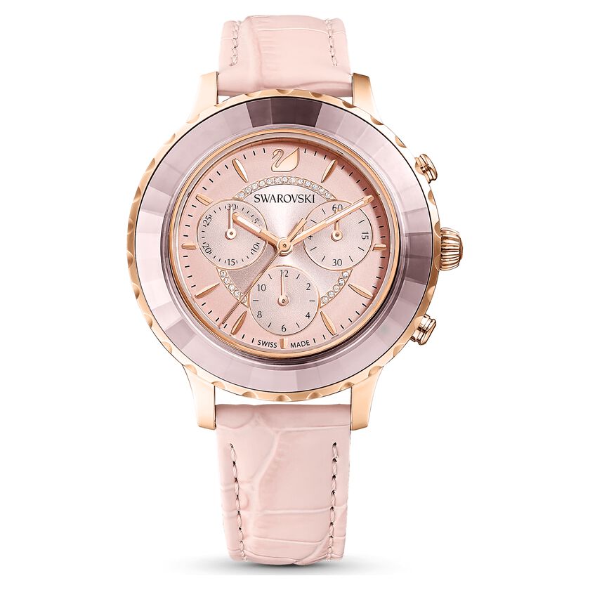 Swarovski Octea Lux 39mm Rose Gold Watch 5452501