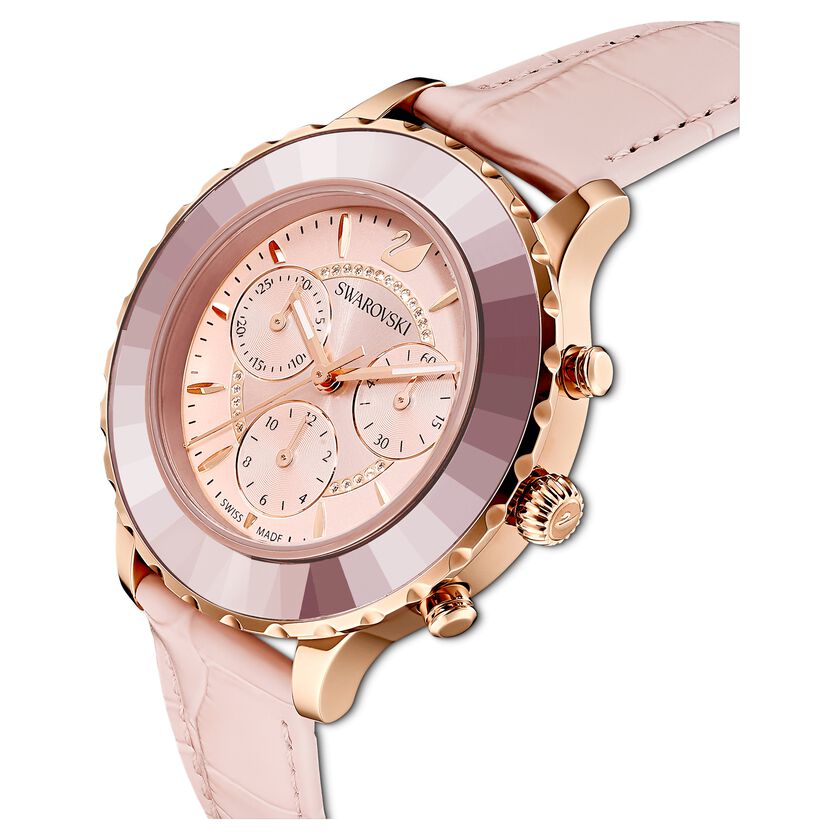 Swarovski Octea Lux 39mm Rose Gold Watch 5452501