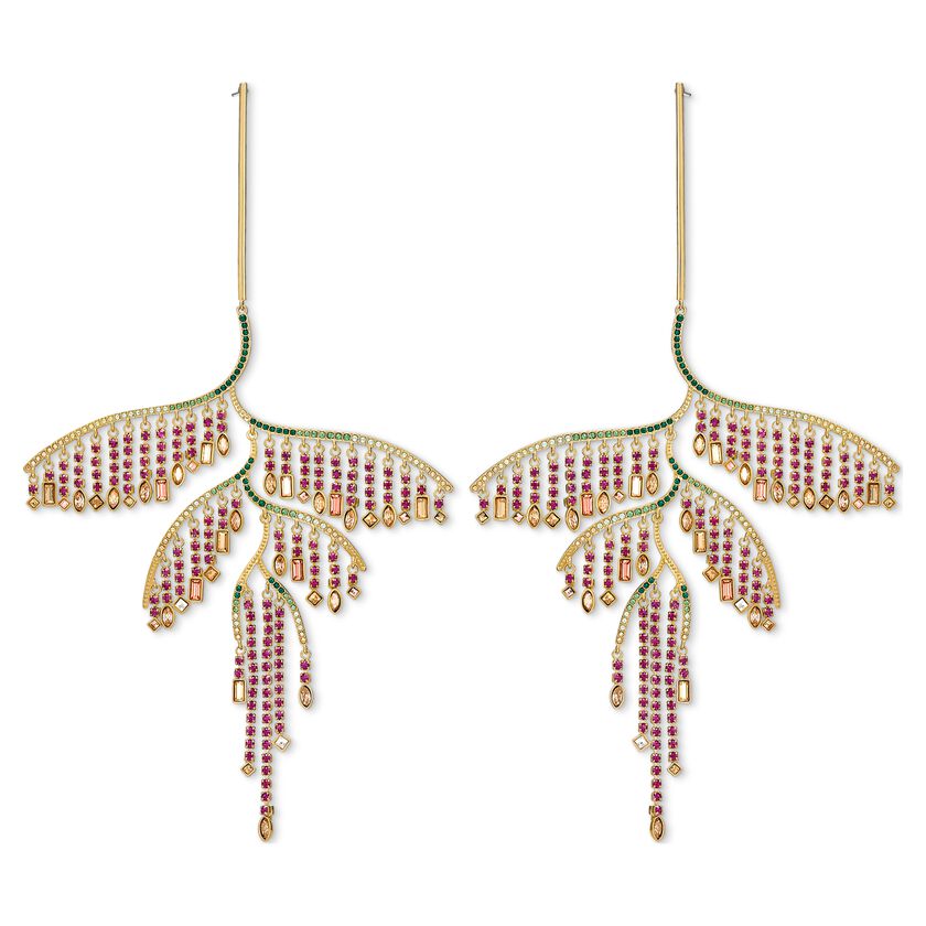 Swarovski Tropical Leaf Pierced Multicolour Earrings  5512463