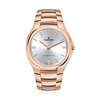 Thumbnail for Edox Les Bèmonts Men's Rose Gold Silver Watch 56003-37R-AIR