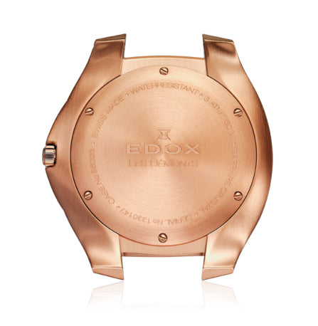 Edox Les Bèmonts Men's Rose Gold Blue Watch 56003-37R-BUIR