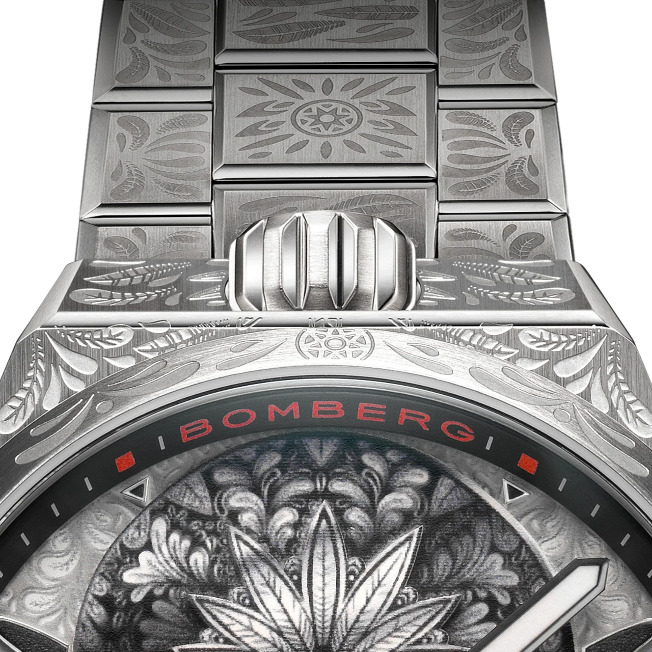 Bomberg Bolt-68 Neo Tattooed  Cancun Skull Limited Edition Silver Watch