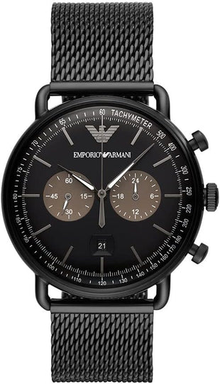 Emporio Armani Men s Watch Chronograph 43mm Aviator Black AR11142