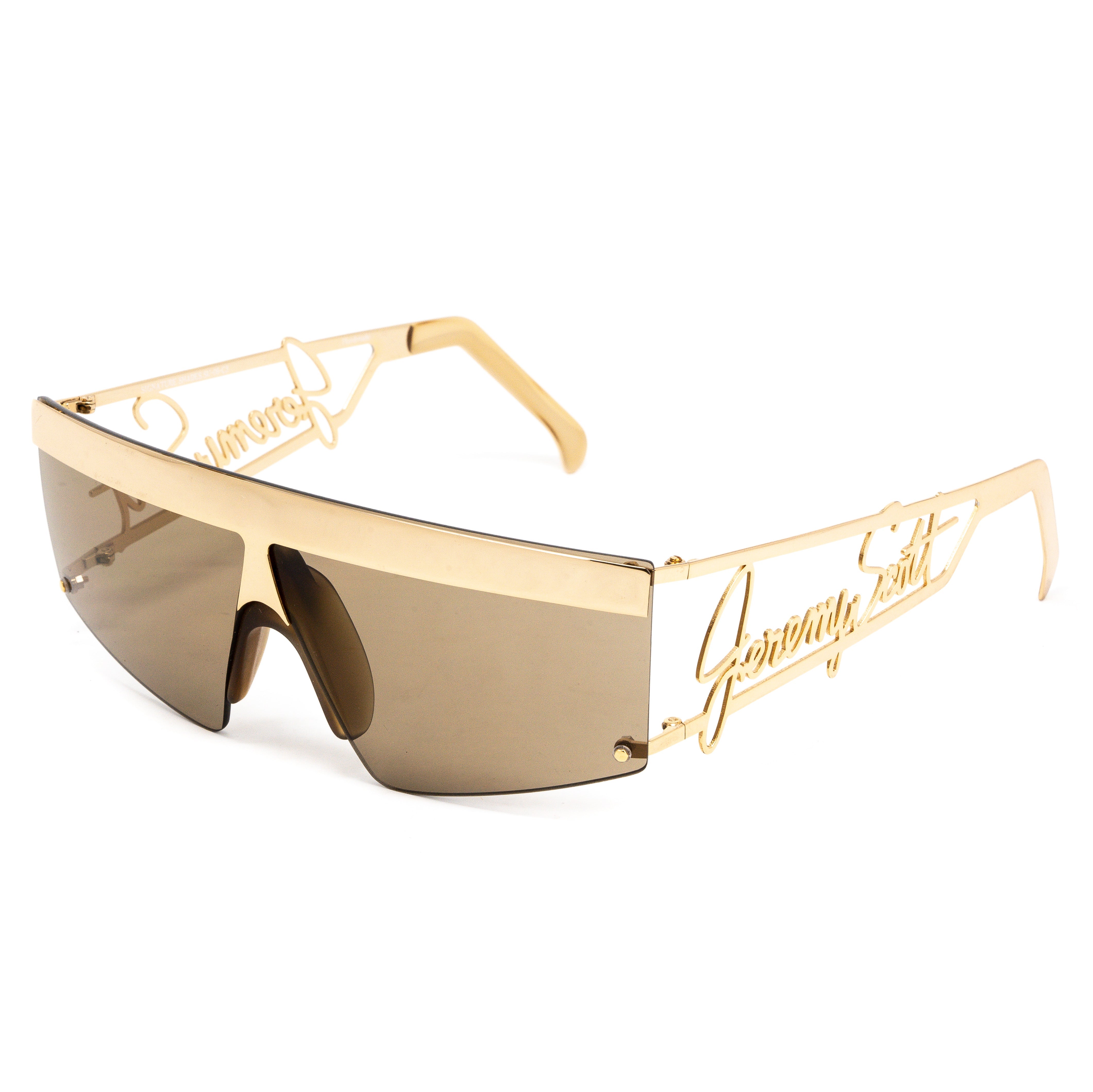 Jeremy Scott Ladies Rectangular Grey Sunglasses 6JSSIGNATURESHADESGOLD