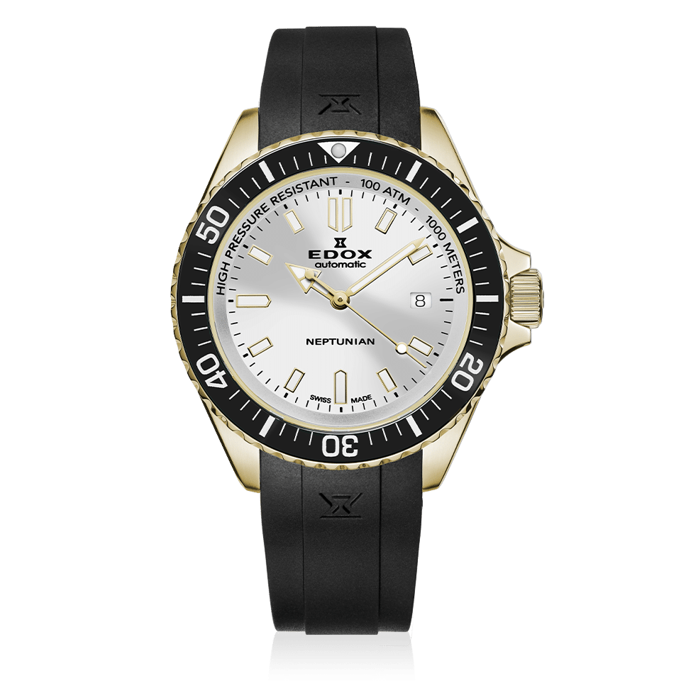 Edox Neptunian Automatic Men's Gold Watch 80120-37JCA-AID