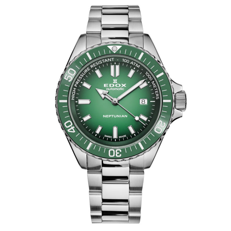 Edox 80120-3VM-VDN1 Men's Neptunian Automatic Green Watch