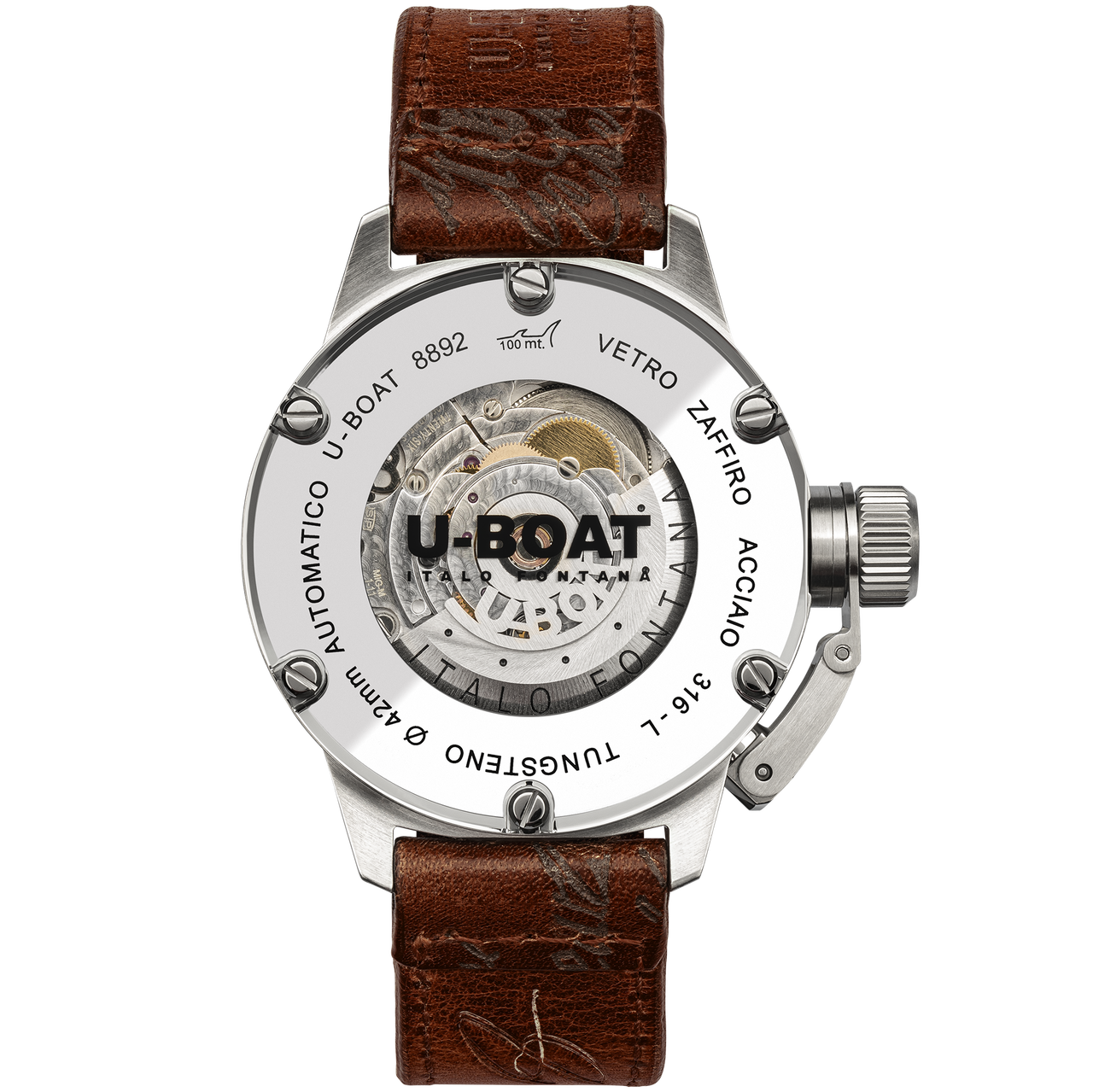 U-Boat Men's Watch Classico Tungsteno 42mm Beige Brown 8892