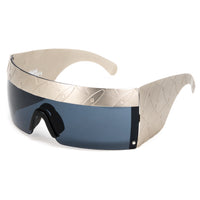 Thumbnail for Jeremy Scott Ladies Rectangular Blue Sunglasses 8JSTOOLBOXSILVER