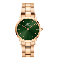 Thumbnail for Daniel Wellington Ladies Rose Gold Iconic Link Emerald Watch DW00100421