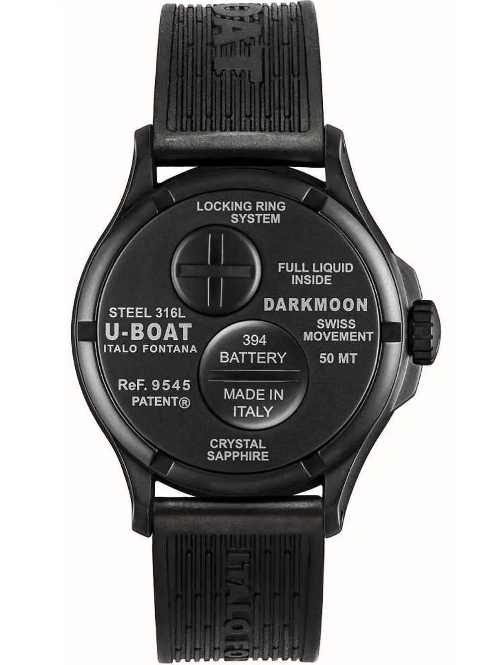 U-Boat Men's Watch Darkmoon 40mm Black PVD 9545