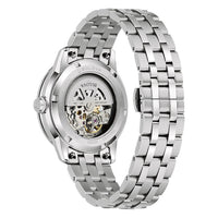 Thumbnail for Bulova Men's Automatic Skeleton Watch 40mm Sutton Green Silver