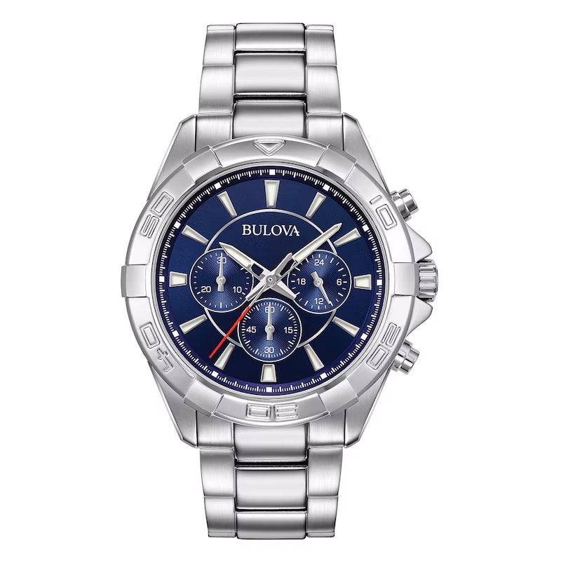 Bulova Marine Star Men s Blue Watch 96B256 from Watches and Crystals Watches Crystals