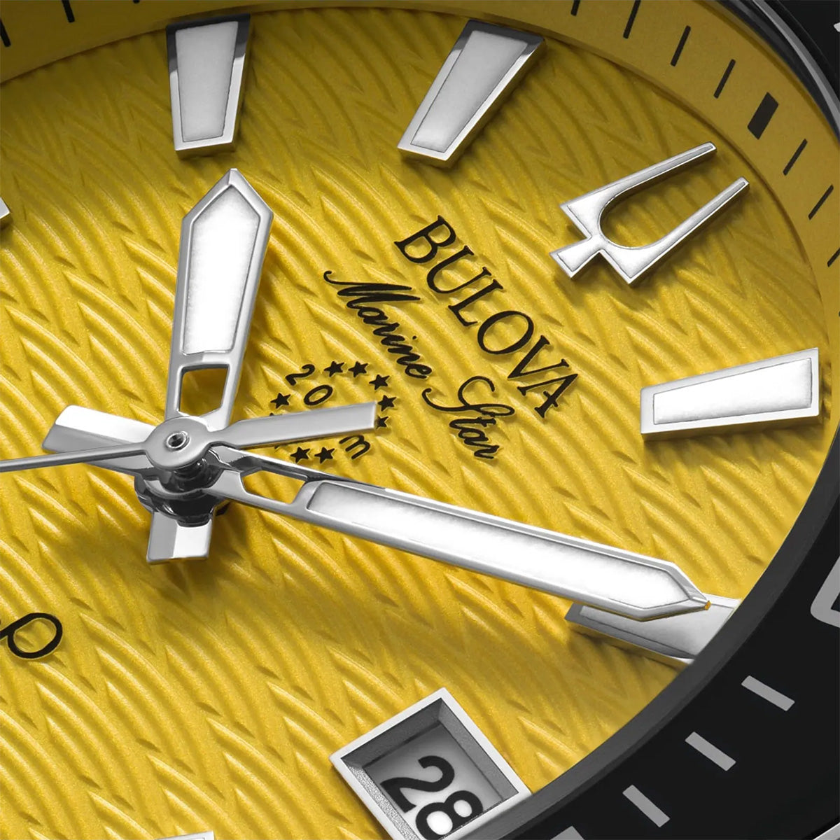 Bulova Men's Precisionist Quartz Watch 43mm Marine Star Yellow