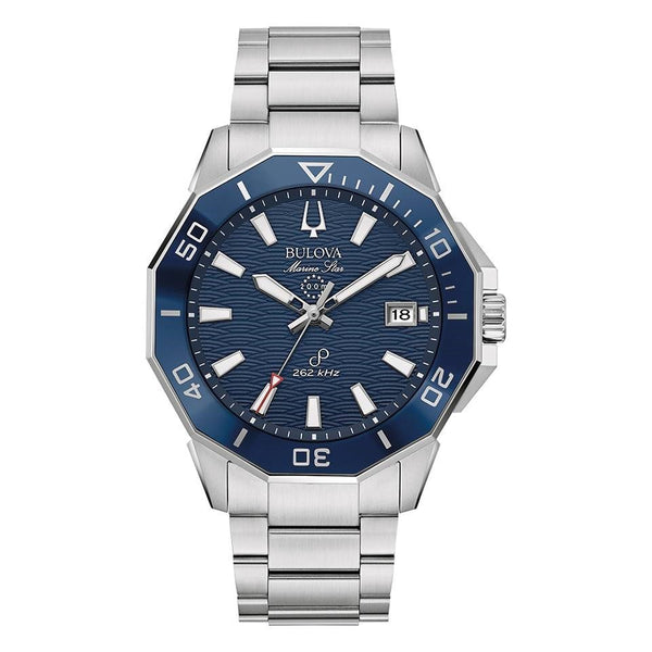 Bulova Men's Precisionist Quartz Watch 43mm Marine Star Blue