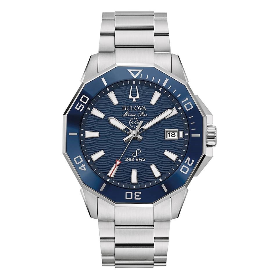 Bulova Men's Precisionist Quartz Watch 43mm Marine Star Blue