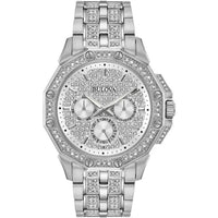 Thumbnail for Bulova Crystal Men's Octava Silver Watch 96C134