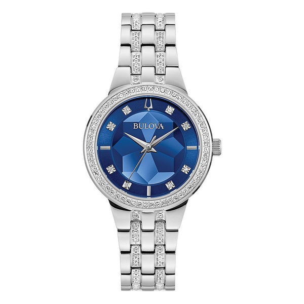 Bulova Ladies' Quartz Watch 33mm Phantom Blue Silver