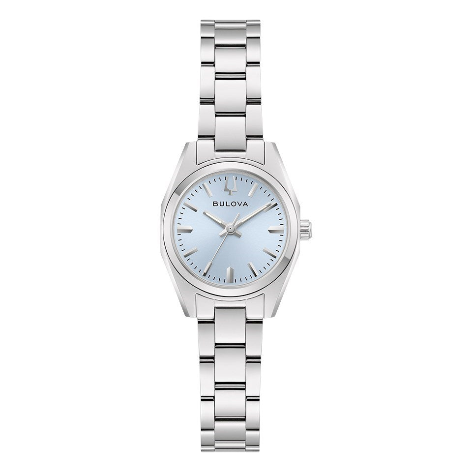 Bulova Ladies' Quartz Watch 23mm Surveyor Light Blue Silver