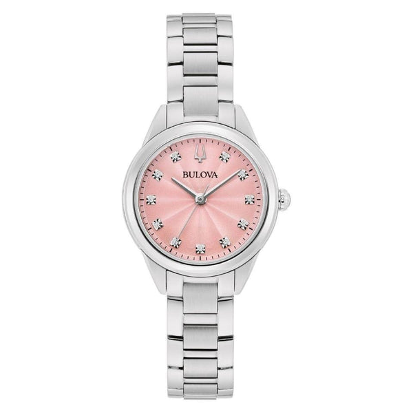 Bulova Ladies' Quartz Watch 28mm Sutton Pink Diamond