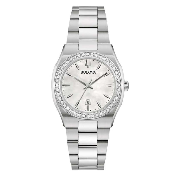 Bulova Ladies' Quartz Watch 31mm Surveyor White Silver