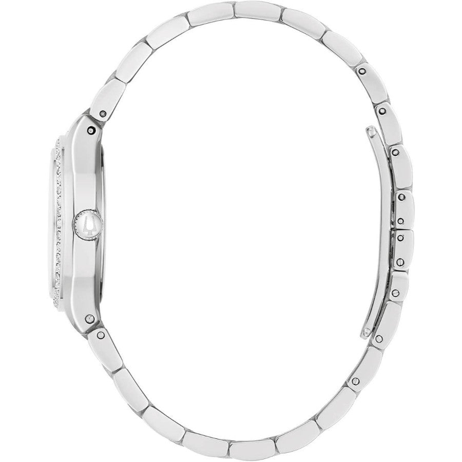 Bulova Ladies' Quartz Watch 31mm Surveyor White Silver